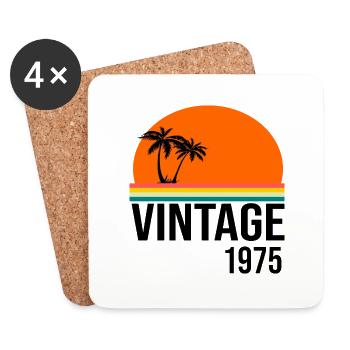Millésime 1975 - Dessous de verre (lot de 4) - blanc - Devant
