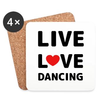 Dancing Dance Music - Coasters (set of 4) - white - Front