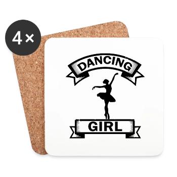 Dancing Dance Music - Untersetzer (4er-Set) - Weiß - Vorne
