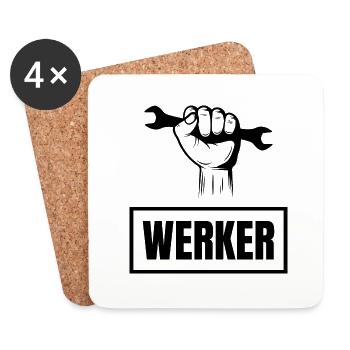 Handwerker Handyman Handwerk Werkzeug - Untersetzer (4er-Set) - Weiß - Vorne
