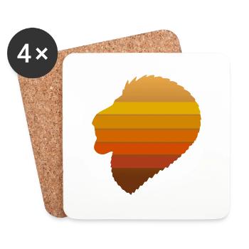 Background profile N°3 - Coasters (set of 4) - white - Front