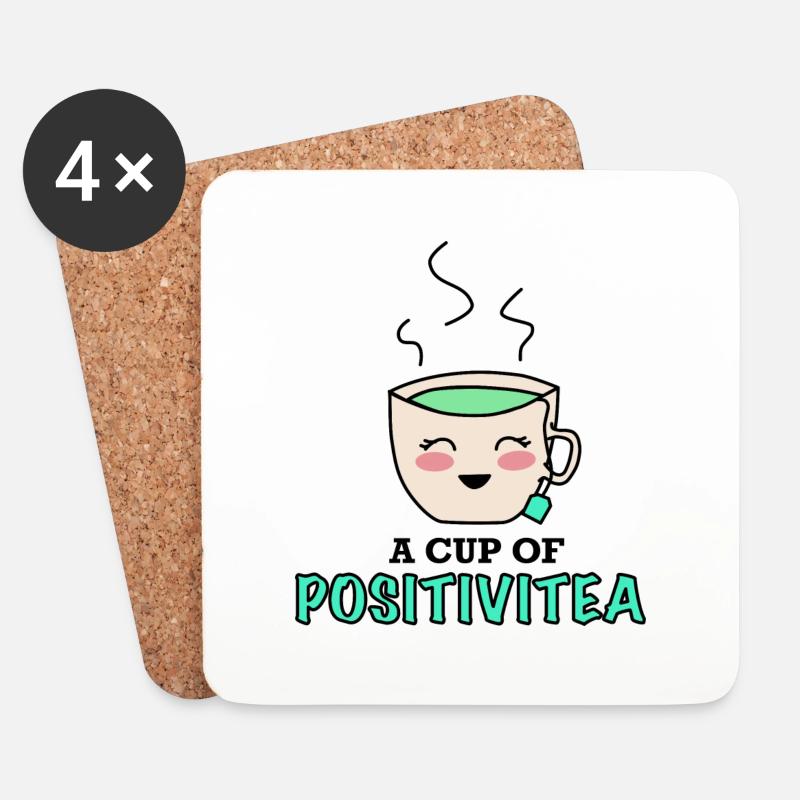 Positivitea - Untersetzer (4er-Set) - Weiß