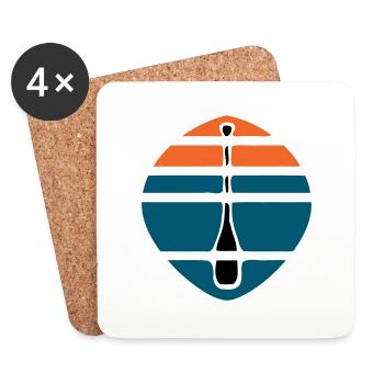 Paddle Sunset Logo - Dessous de verre (lot de 4) - blanc - Devant