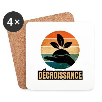 décroissance - Dessous de verre (lot de 4) - blanc - Devant