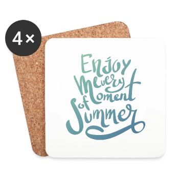 Sommer - Untersetzer (4er-Set) - Weiß - Vorne