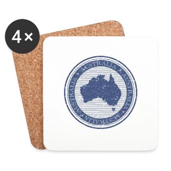 Australia - Coasters (set of 4) - white - Front