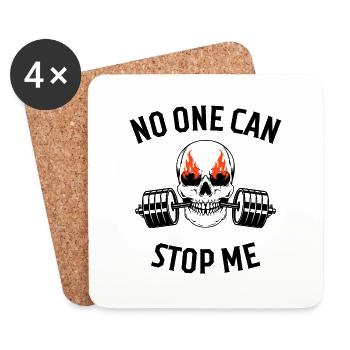 no one can stop me - Untersetzer (4er-Set) - Weiß - Vorne