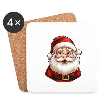Santa Claus - Untersetzer (4er-Set) - Weiß - Vorne