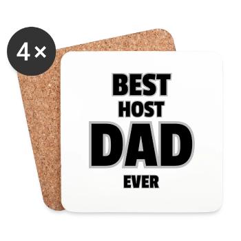 Best Host Dad Ever - Host Parents Gift - Coasters (set of 4) - white - Front