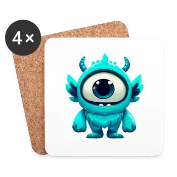 KiddyTikki One - Untersetzer (4er-Set) - Weiß - Vorne
