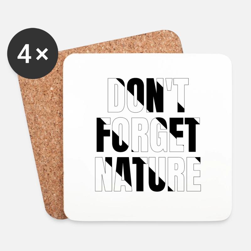 Dont forget nature - Untersetzer (4er-Set) - Weiß
