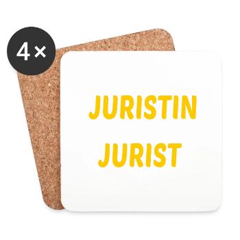 Jurist Jura Student Spruch - Untersetzer (4er-Set) - Weiß - Vorne