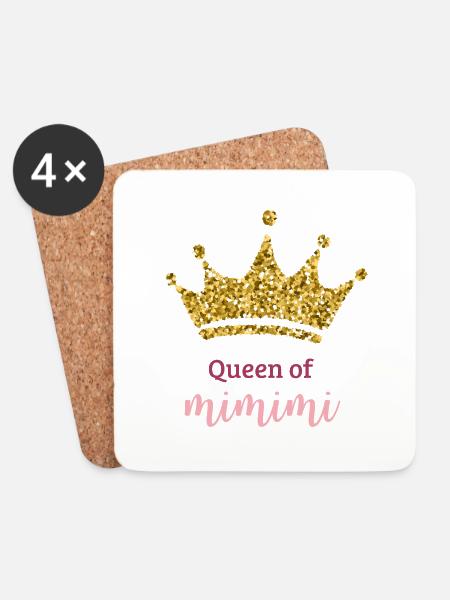 Queen of mimimi - Untersetzer (4er-Set) - Weiß