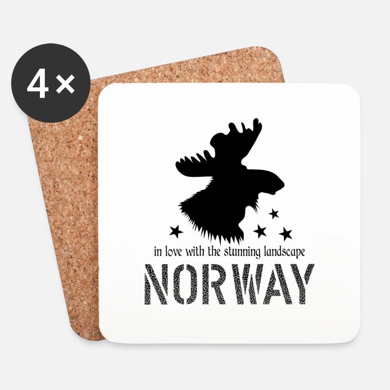 Norway - Untersetzer (4er-Set) - Weiß