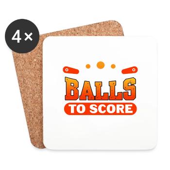 It takes a lot of balls to score like I do Design - Untersetzer (4er-Set) - Weiß - Vorne