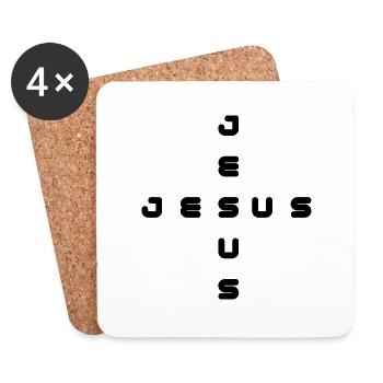 Jesus Jesus - Coasters (set of 4) - white - Front