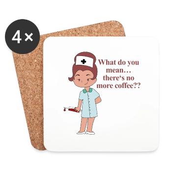 Nurse and coffee - Untersetzer (4er-Set) - Weiß - Vorne