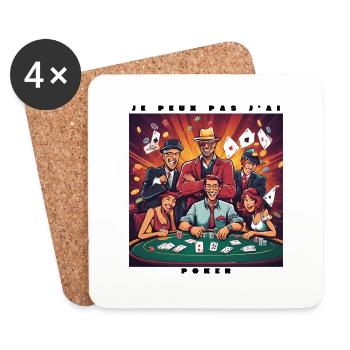 Ich kann nicht VINTAGE Poker haben - Untersetzer (4er-Set) - Weiß - Vorne