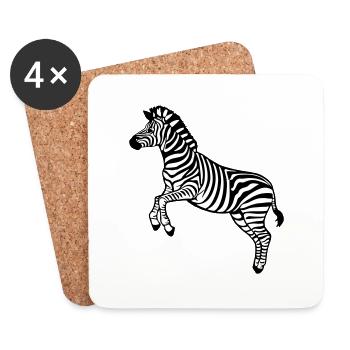 zebra Botswana Plains zebra - Untersetzer (4er-Set) - Weiß - Vorne