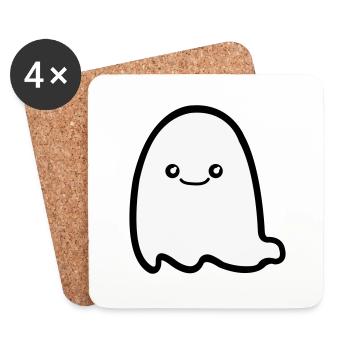 Ghost Comic - Coasters (set of 4) - white - Front