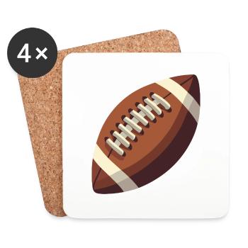 Football Ball - Coasters (set of 4) - white - Front