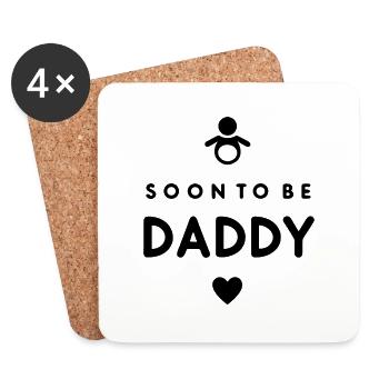 Bald Papa - Untersetzer (4er-Set) - Weiß - Vorne