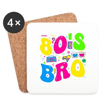 This Is My 80s Bro, 80's 90's Party - Coasters (set of 4) - white - Front