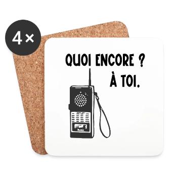 quoi encore - Dessous de verre (lot de 4) - blanc - Devant