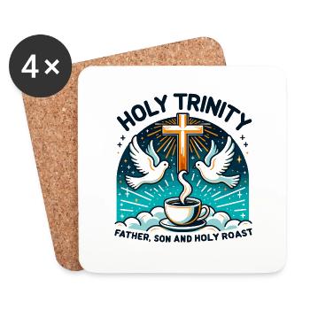 Holy Trinity Father Son and Holy Roast - Coasters (set of 4) - white - Front