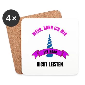 ein horn - Untersetzer (4er-Set) - Weiß - Vorne