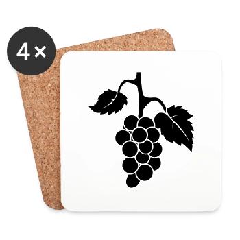Grape - Coasters (set of 4) - white - Front