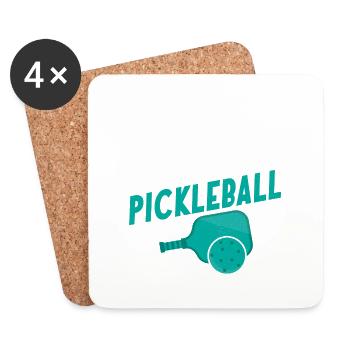 Anyday, Everyday Pickleball Player Paddle Racket - Untersetzer (4er-Set) - Weiß - Vorne