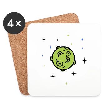 planet - Untersetzer (4er-Set) - Weiß - Vorne