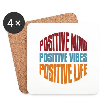 Positive Life - Coasters (set of 4) - white - Front