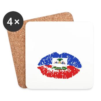 Haiti Haitian Flag Ayiti Haitian I Gift - Coasters (set of 4) - white - Front