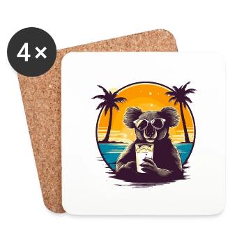 Koalas Urlaub - Untersetzer (4er-Set) - Weiß - Vorne