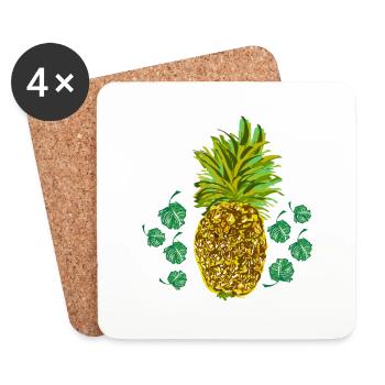 Pineapple - Coasters (set of 4) - white - Front