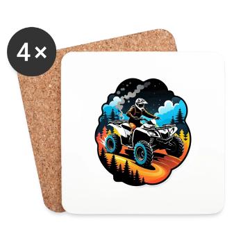 Quad & Off-Road - Coasters (set of 4) - white - Front