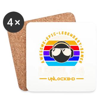 Stufe 44 - Untersetzer (4er-Set) - Weiß - Vorne