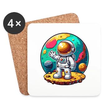 Little Astronaut - Coasters (set of 4) - white - Front