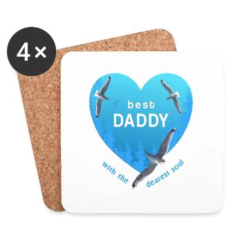 Best Daddy - Coasters (set of 4) - white - Front