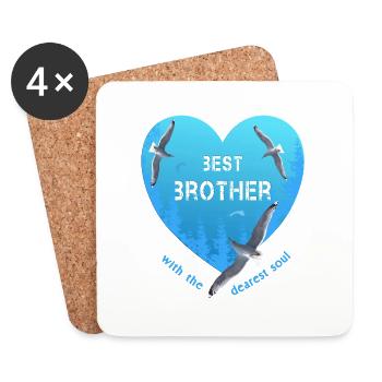 Best Brother - Coasters (set of 4) - white - Front
