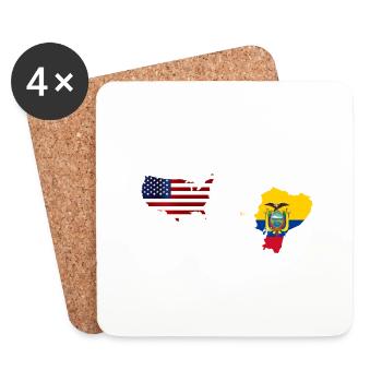 Distance Means So Little When Someone Means Much - Coasters (set of 4) - white - Front