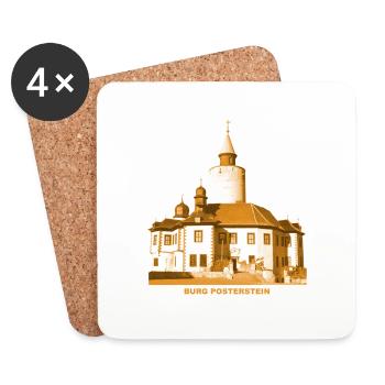 Posterstein Burg Altenburger Land Thuringe - Dessous de verre (lot de 4) - blanc - Devant