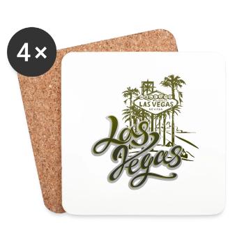 las vegas usa america california patriot travel - Coasters (set of 4) - white - Front