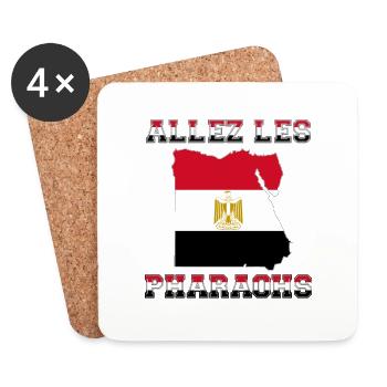 Allez LES Pharaons Maillot de Pied Al Faraena - Dessous de verre (lot de 4) - blanc - Devant