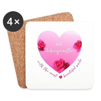best mother-in-law - Coasters (set of 4) - white - Front