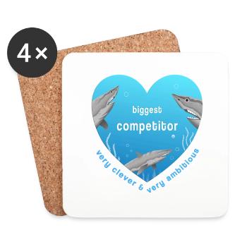 biggest competitor - Untersetzer (4er-Set) - Weiß - Vorne
