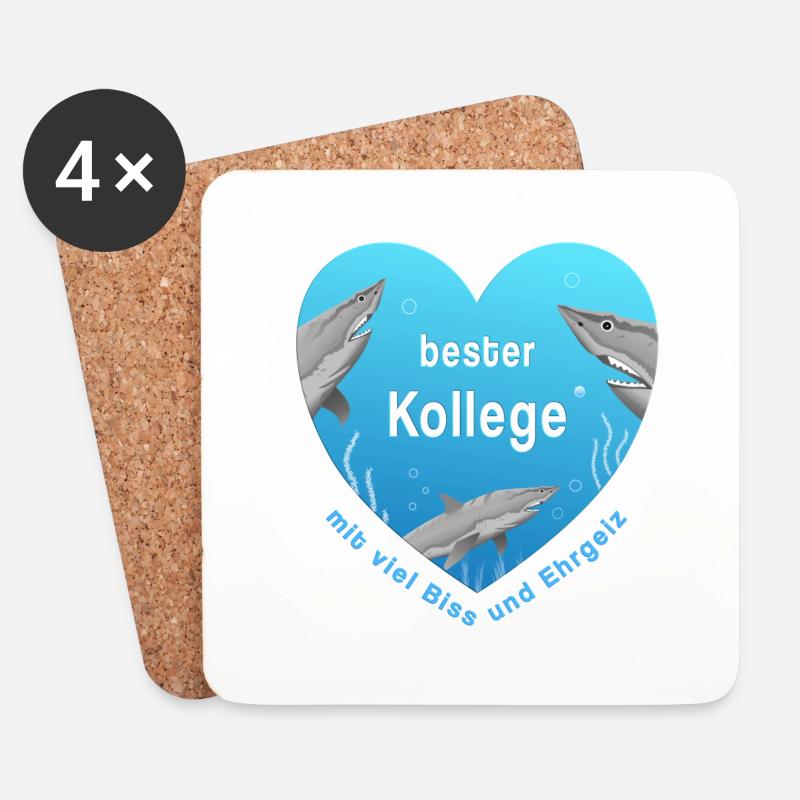 bester Kollege - Untersetzer (4er-Set) - Weiß