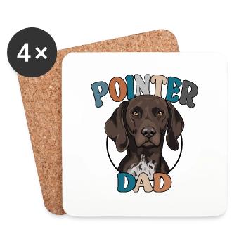 German Shorthaired Pointer Dad Hunde Hund Wilsigns - Untersetzer (4er-Set) - Weiß - Vorne